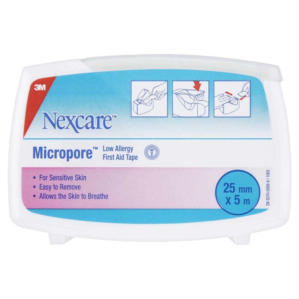 Nexcare Micropore 2.5 cm x 5 Metre Surgical Tape Dispenser ESupplyLine