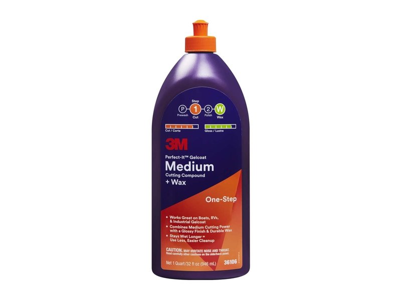3M PerfectIt Gelcoat Medium Cutting Compound & Wax Replaces