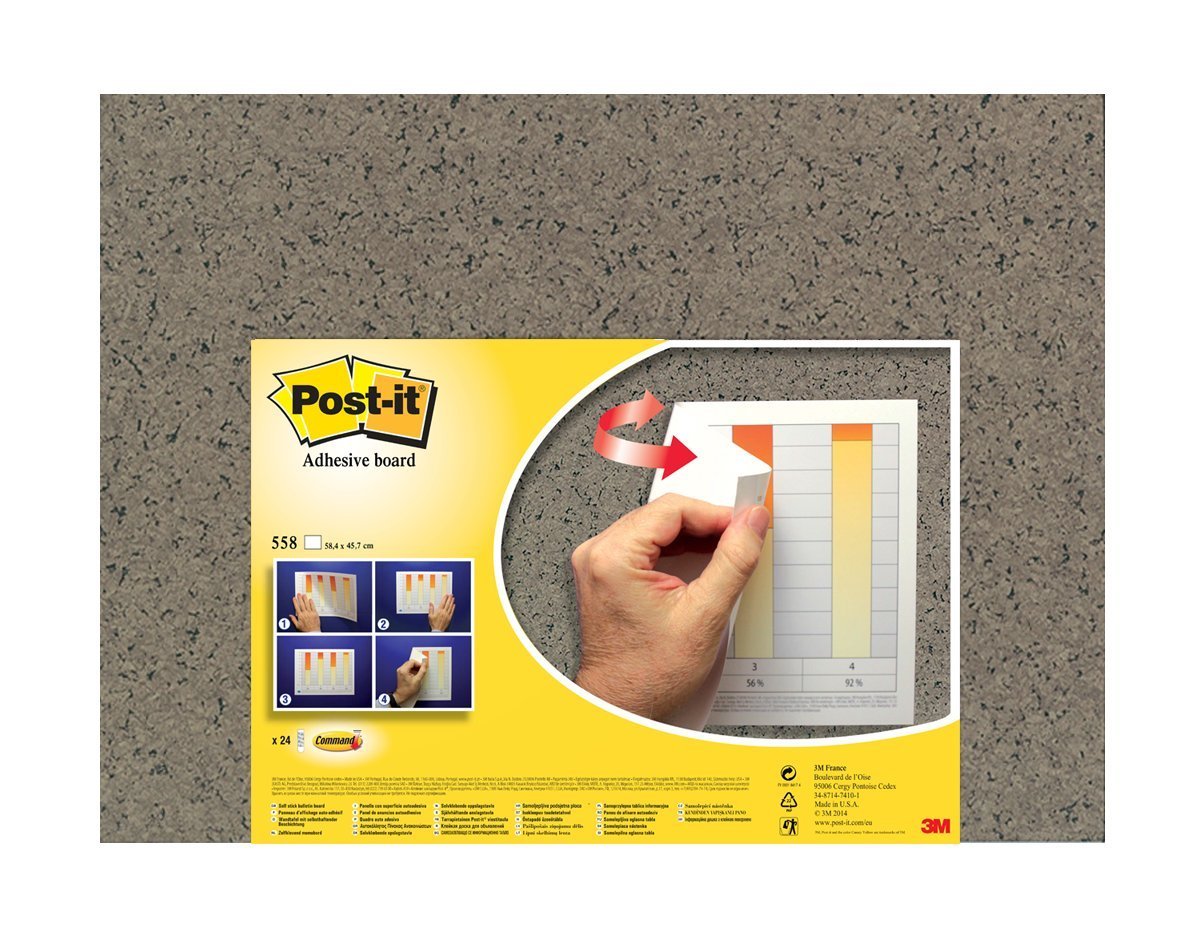 Postit Adhesive Memo Notice Board Cork Design 58 cm x 46 cm