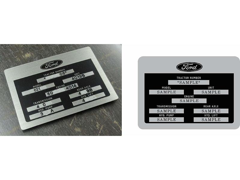 SignLine Ford 5000 VIN Plate Vintage Tractor VIN Plate ESupplyLine